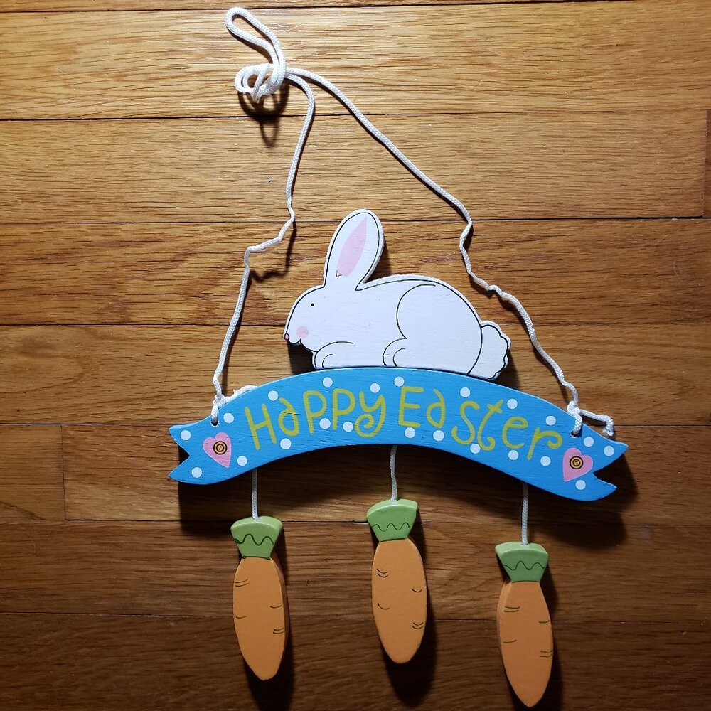 Sue Dreamer "Happy Easter"  All Wood Wall Hanging